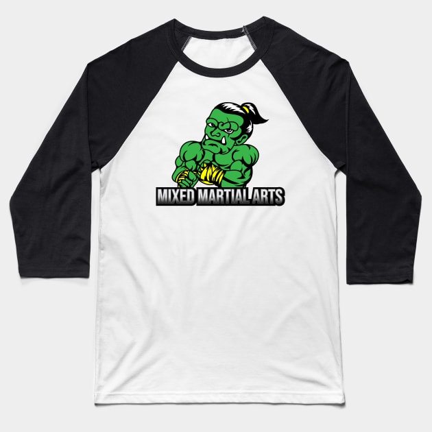 MMA Fighter ORC Baseball T-Shirt by Excela Studio